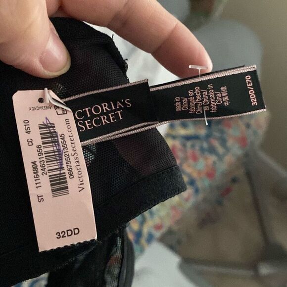 Victorias Secret Sexy Luxe Lingerie Starburst Unlined Plunge Strappy Bra 32DD Ne - Picture 5 of 8
